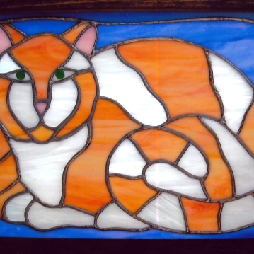 Creamsicle Cat Stained Glass